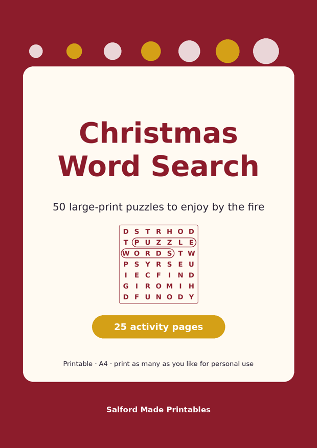 Christmas Word Search PDF