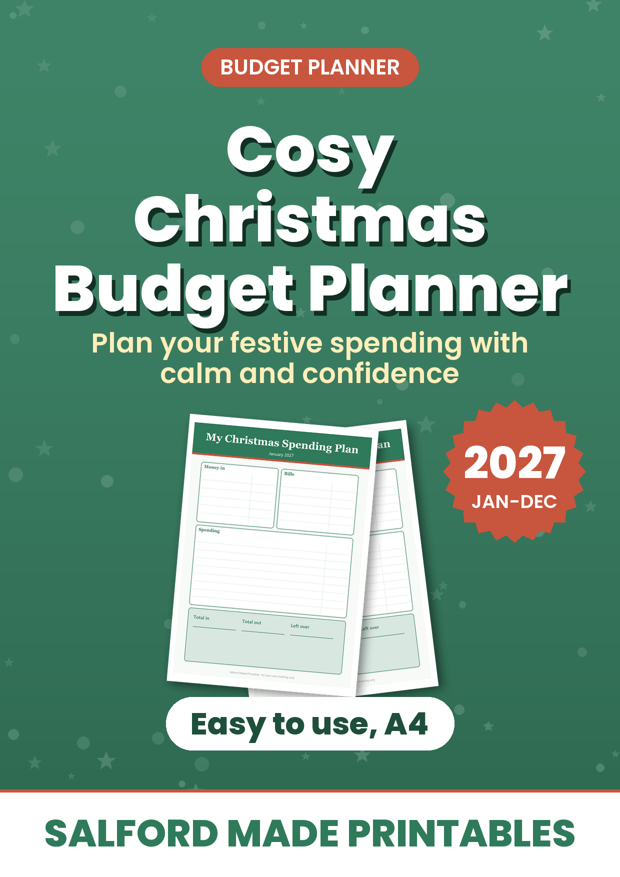 Christmas Budget Planner Printable PDF | UK Festive Spending